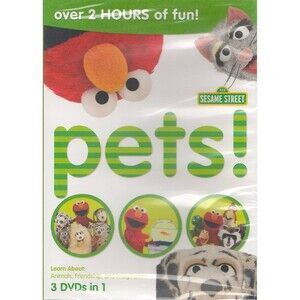 Sesame Street Pets! 3 DVD'S in 1 Elmo new